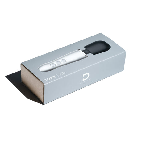 DOXY Doxy Go Brushed Metal — 15 cm Compact Travel Wand - DX0425