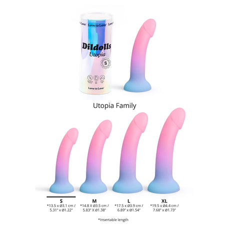 Love To Love Dildolls Utopia S Liquid Silicone Dildo, Size S - LV3487