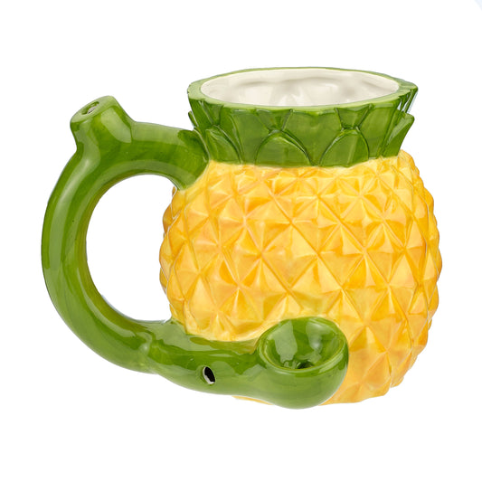 Fashioncraft Pineapple Ceramic Mug with Built-In Pipe, 18oz - FC-88114