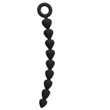 Sportsheets Silicone Anal Beads — 9 Beads, 9-inch, Black, Phthalate-Free - SS100-74