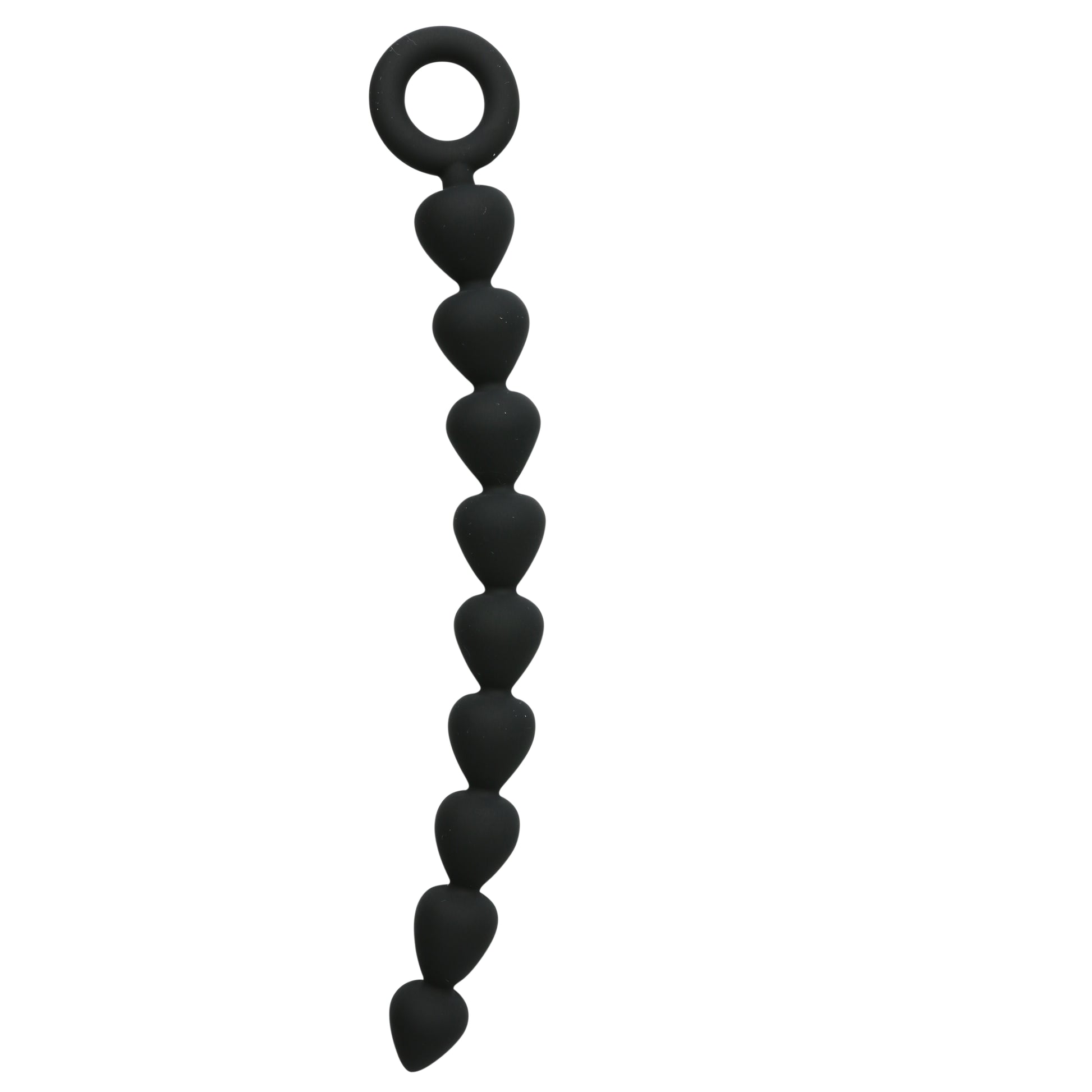 Sex and Mischief Silicone Anal Beads - Black by Sportsheets