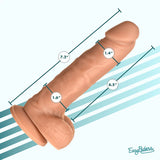 Easy Riders 7" Silicone Dildo With Balls - Medium