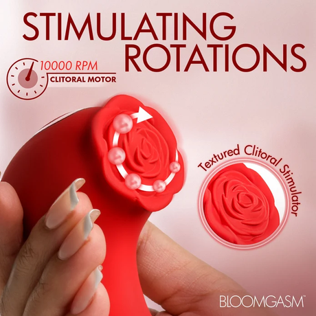 XR Brands Moving Bead Silicone Vibrator, 3.5" Insertable — Red - AH997