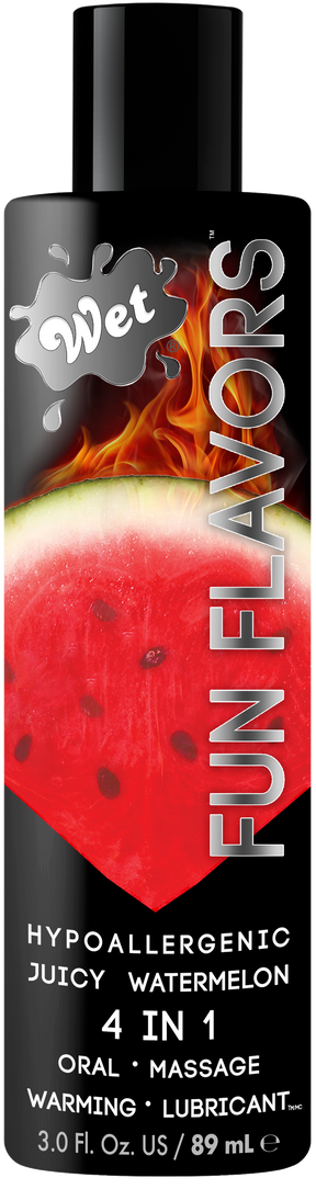 Wet Fun Flavors Juicy Watermelon 4-in-1 Flavored Lubricant, 3 oz - WT843