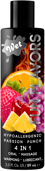 Wet Fun Flavors Passion Punch 4-in-1 Flavored Lubricant, 3 oz - WT813