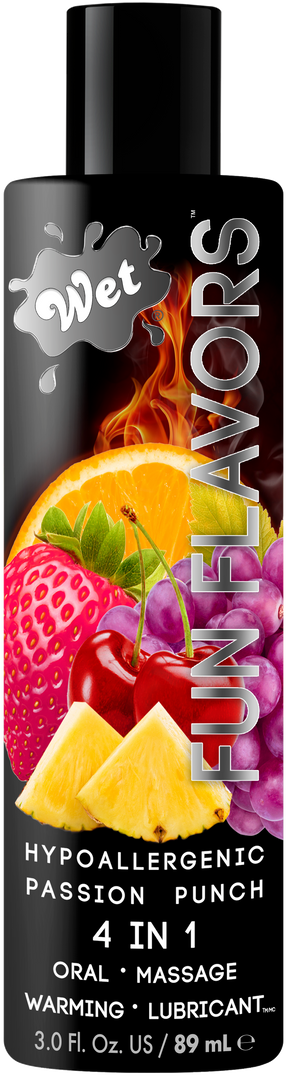 Wet Fun Flavors Passion Punch 4-in-1 Flavored Lubricant, 3 oz - WT813