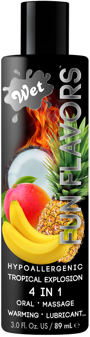 Wet Fun Flavors Tropical Explosion 4-in-1 Flavored Lube, 3 oz - WT833