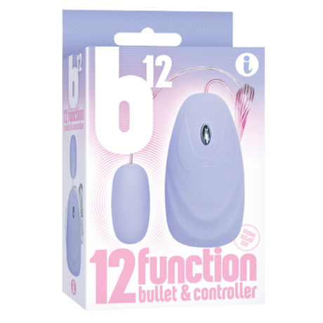 Icon Brands B12 12-Function Bullet Vibrator with Controller — Baby Blue - ICB2304-2