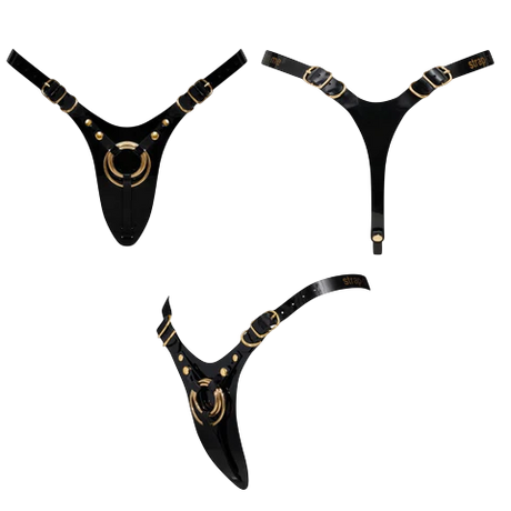 STRAP-ON-ME Fabulous Leatherette Harness — One Size Black - SM7470