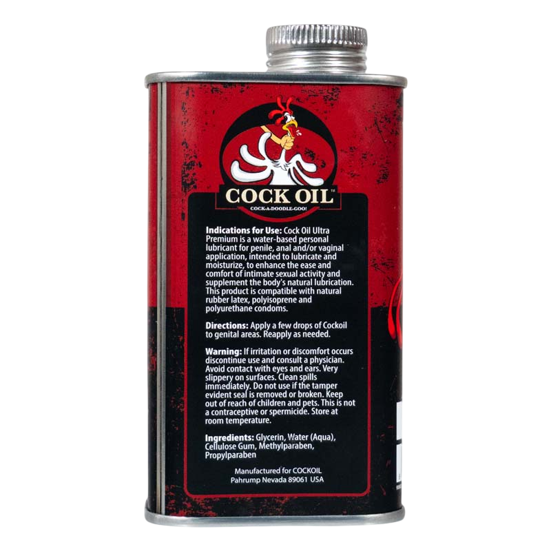 Cock Oil Water-Based Lubricant 9 fl oz Metal Can - CO0707