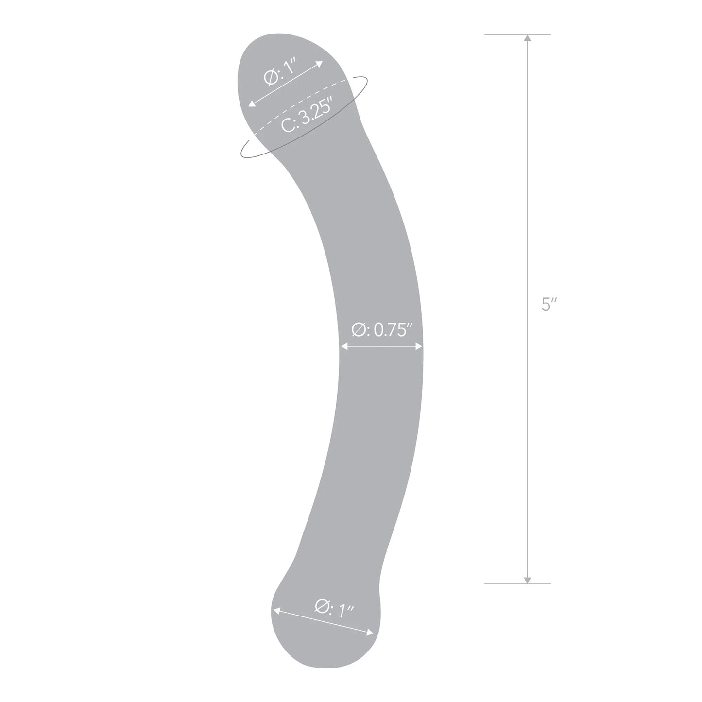 6 Inch Curved G-Spot Blue Glass Dildo by Last Lixxx