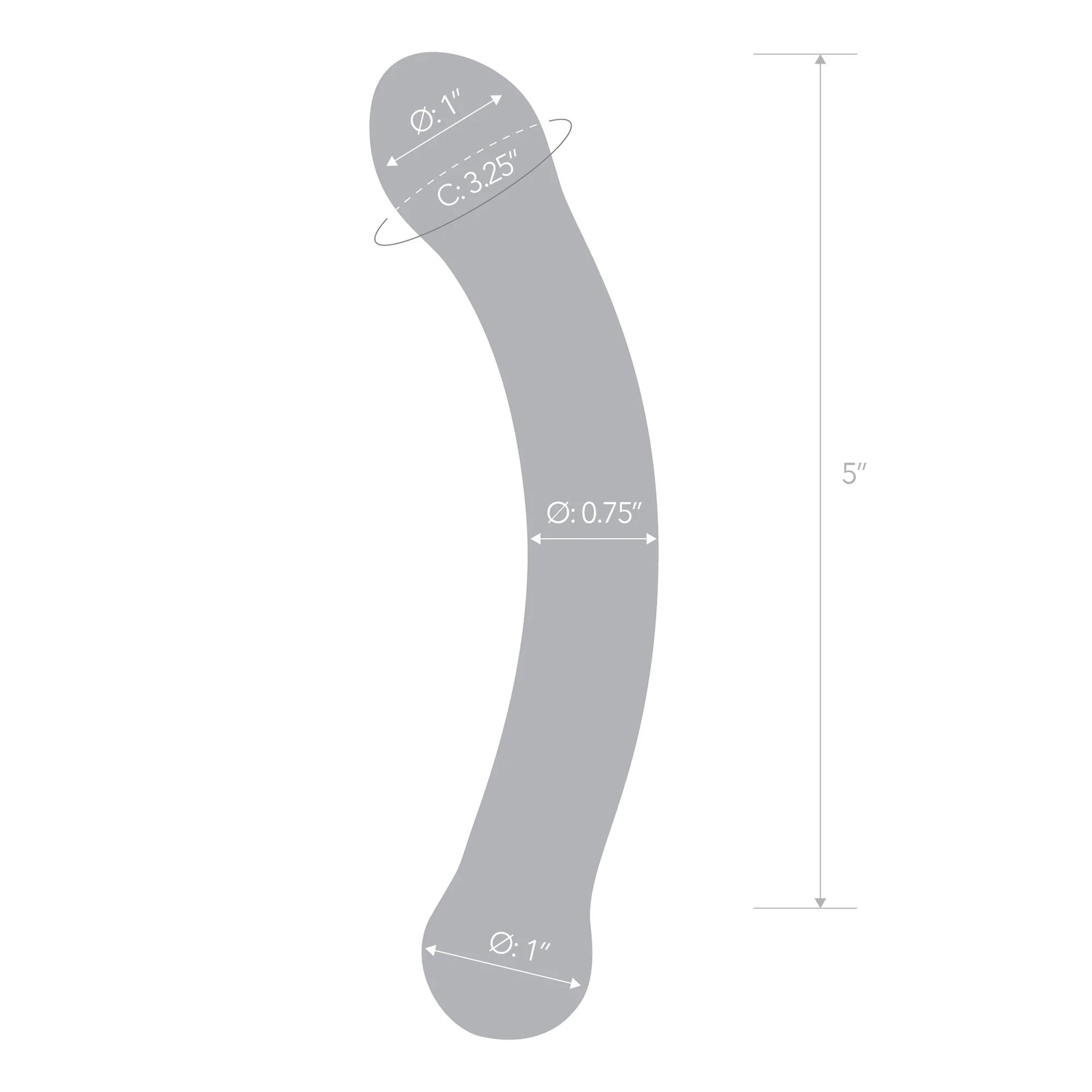 6 Inch Curved G-Spot Blue Glass Dildo by Last Lixxx