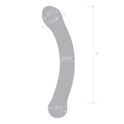 6 Inch Curved G-Spot Blue Glass Dildo by Last Lixxx