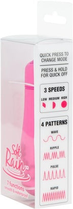 Soft Rain Power Bullet 3 Inch Breeze Coated 7 Function - Pink by BMS Factory