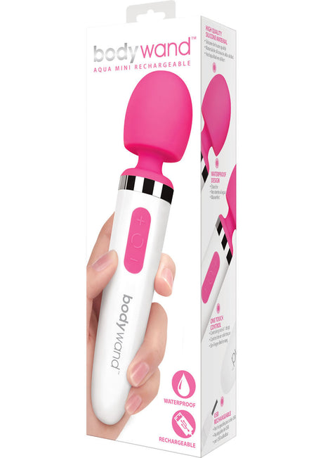 XGEN Bodywand Aqua Mini Silicone Rechargeable Wand — Pink - X-BW122