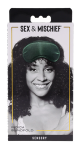 Sportsheets Indica Blindfold — Emerald Green Satin Eye Mask - SS10217