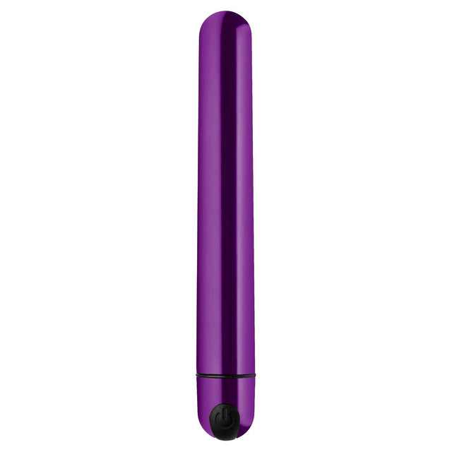 XR Brands 10-Pack Slim Metallic Bullet Vibrators — Purple - BNG-AG764-PUR