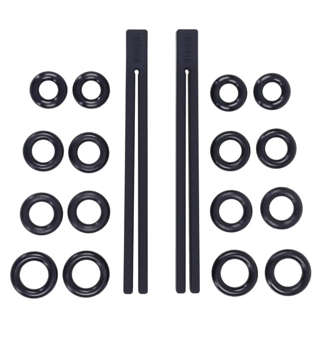 Sportsheets Edge Silicone Pinching Rods, 6 in with 16 Rings - SP0658