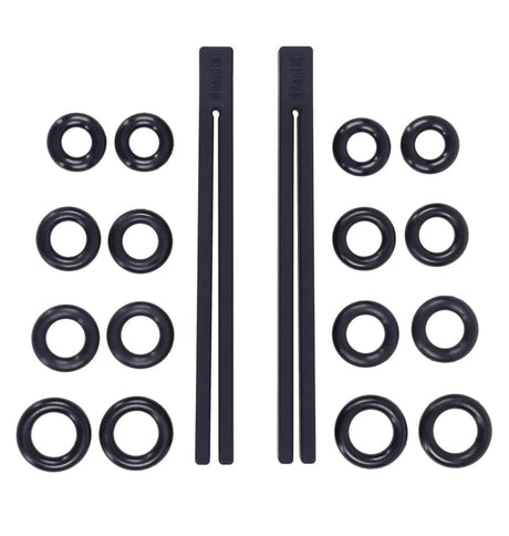 Sportsheets Edge Silicone Pinching Rods, 6 in with 16 Rings - SP0658