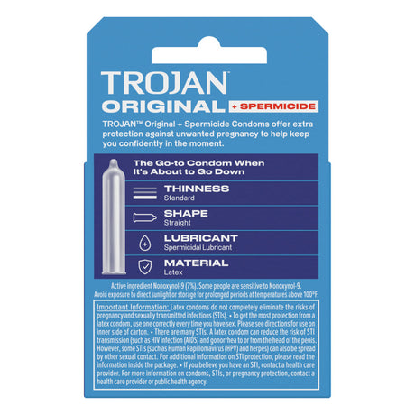 Trojan Enz Armor Spermicidal Lubricated Condoms - 3 Pack