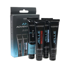 Wicked Anal Adventure Kit — 4 Pack of 1oz Lubes - WS-99330