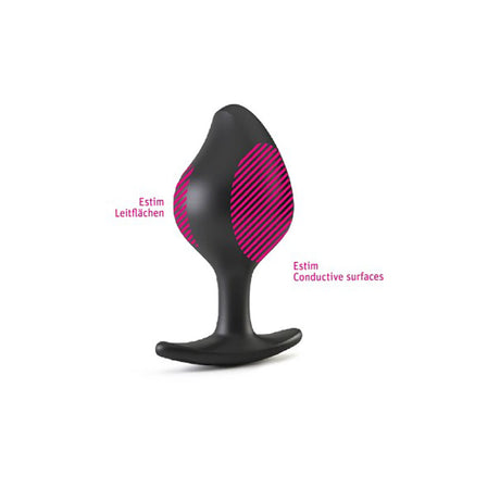 Mystim Rocking Vibe E‑Stim Vibrating Butt Plug, Black - MY2729
