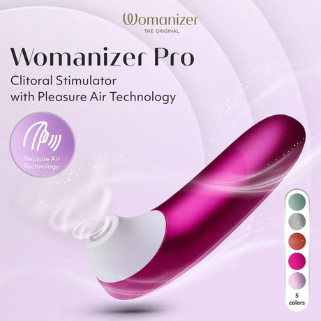 Womanizer Pro Clitoral Stimulator — Vibrant Pink - WZ6872