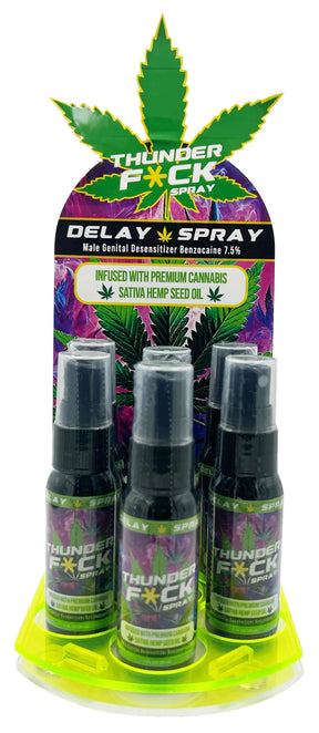 Body Action Thunder F*Ck Male Climax Control Spray — Six-Bottle Display - BA-6TF10CD