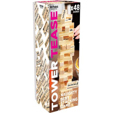 Hott Products Tower Tease Adult Stacking Game, 48 Dares - HTP3760