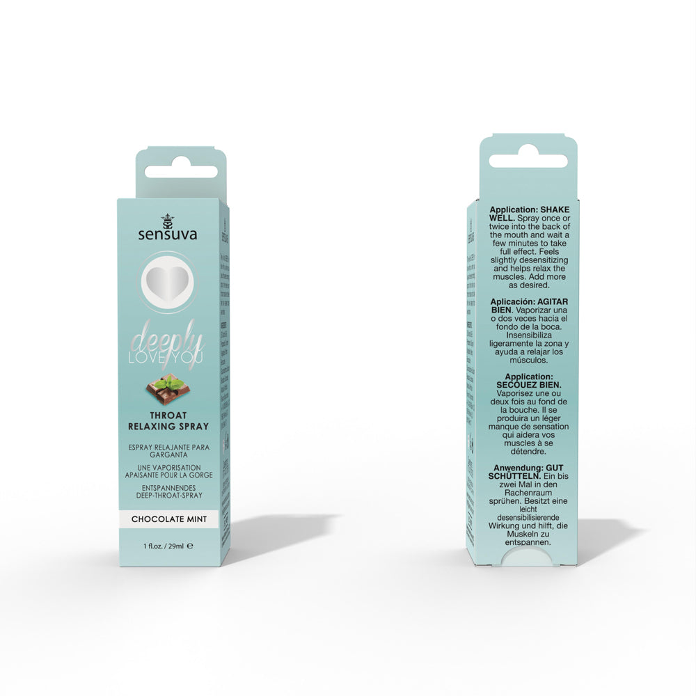 Sensuva Deeply Love You Throat Relaxing Spray — Chocolate Mint, 1 fl oz - SEN-VL490