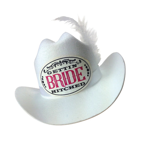 Little Genie Gettin' Hitched Clip-On Cowgirl Bride Hat - LG-NVC056