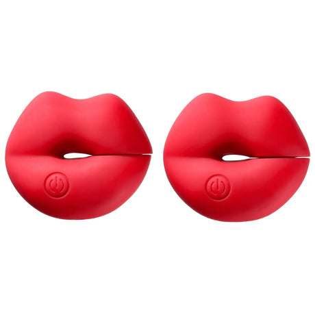 Cloud 9 Novelties Naughty Nips Vibrating Nipple Clamps — Red - WTC609