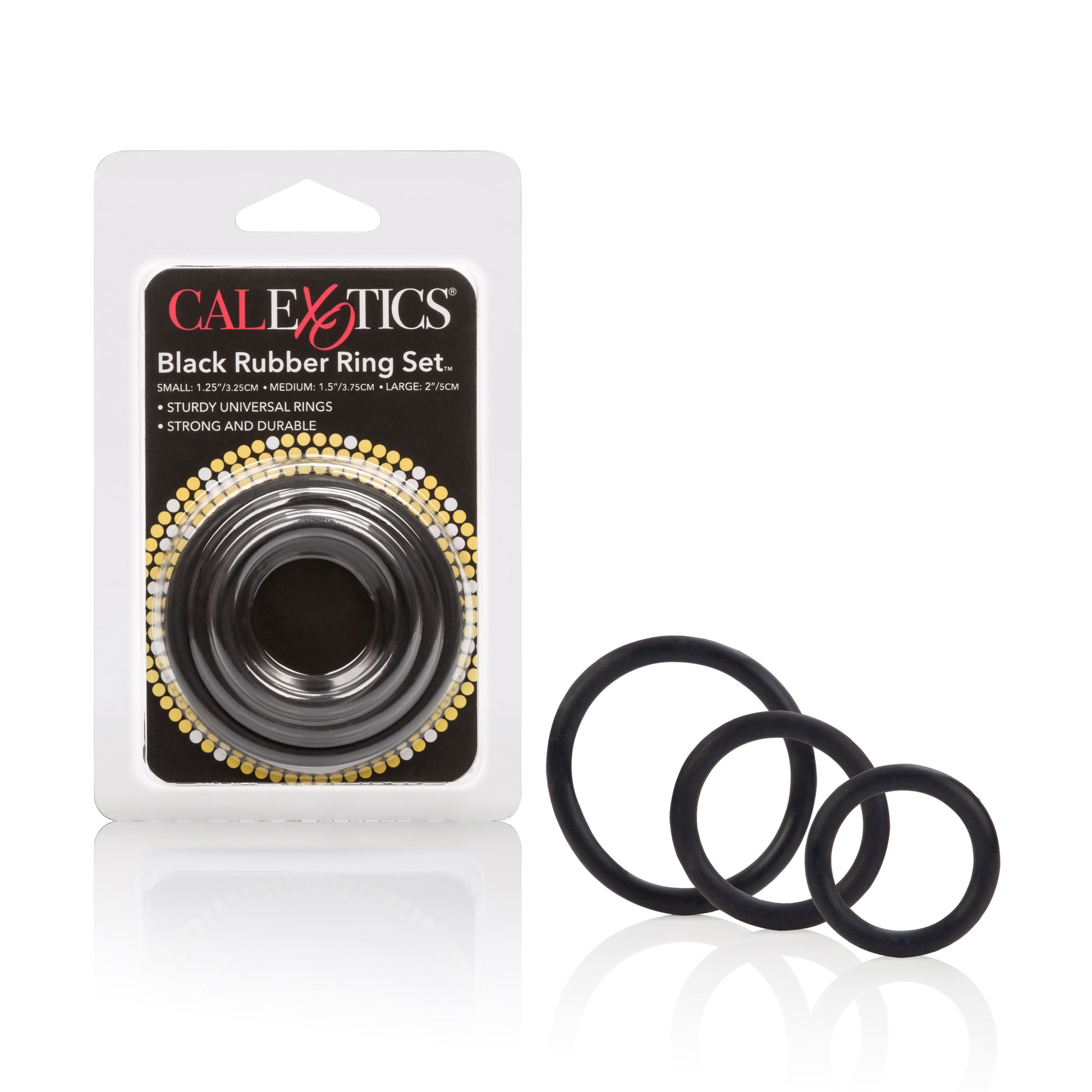 Rubber Ring 3 Piece Set - Black by CalExotics