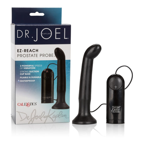 CalExotics Ez Reach Prostate Probe — Curved Vibrating Probe with Suction Base - SE5635033