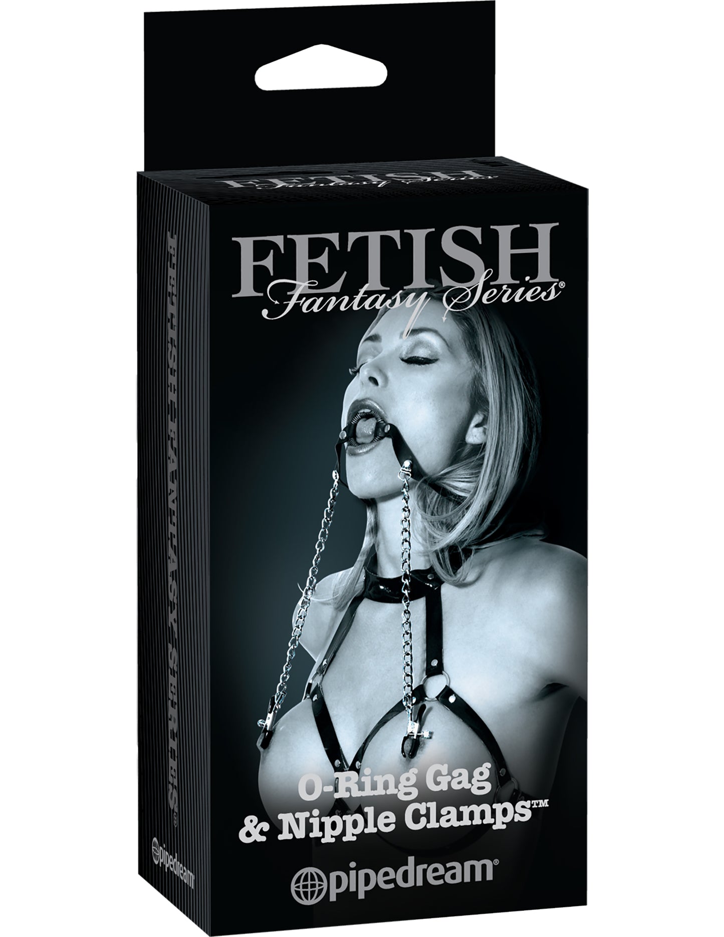 Fetish Fantasy Series Limited Edition O-Ring Gag and Nipple Clamps - Black by Pipedream