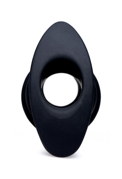 Hive Ass Tunnel Silicone Ribbed Hollow Anal Plug - Medium by XR Brands