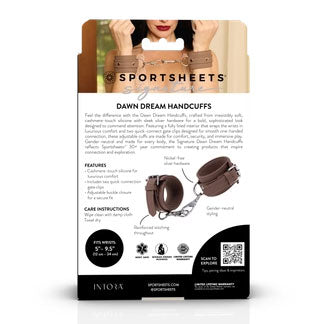 Sportsheets Signature Dawn Dream Handcuffs, Brown (Cashmere-Touch) - SS68103