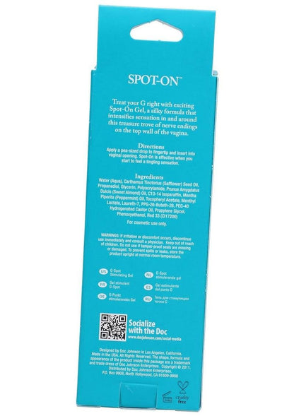 Spot on G Spot Stimulating Gel for Women 2 Oz by Doc Johnson
