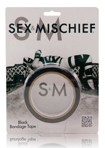 Sportsheets Sex and Mischief Bondage Tape — Black (Self-Adhesive PVC) - SS100-10