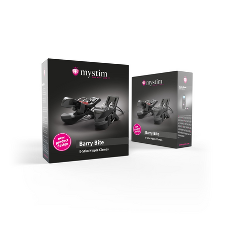 Mystim Barry Bite Bipolar E-Stim Nipple Clamps (Black) - MY6109