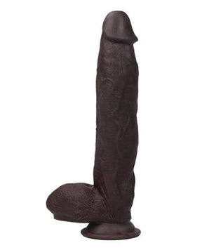 Viben 12-inch Dual-Layer Dildo, Dark Brown - VB-GL-3250
