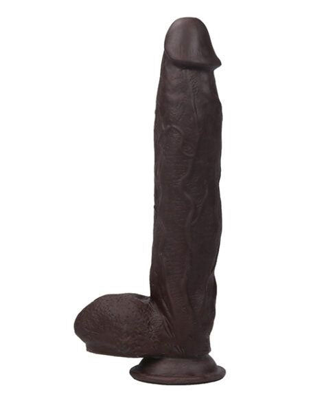 Viben 12-inch Dual-Layer Dildo, Dark Brown - VB-GL-3250