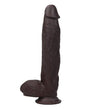 Viben 12-inch Dual-Layer Dildo, Dark Brown - VB-GL-3250