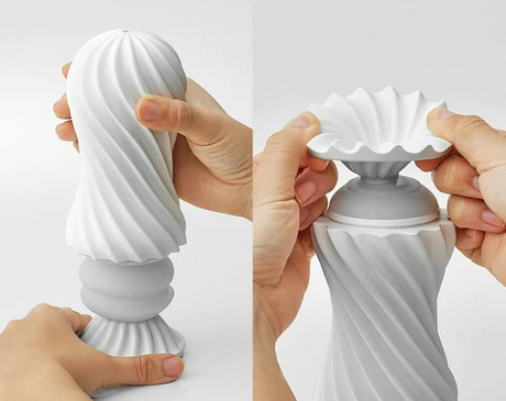 Tenga FLEX Reusable Spiral Sleeve — Silky White - TN471