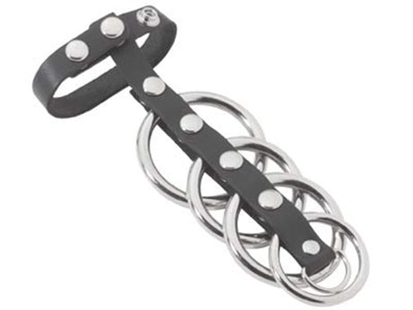 Spartacus 5-Ring Changeable Cock Ring Set — Black - BSPL-05N-2