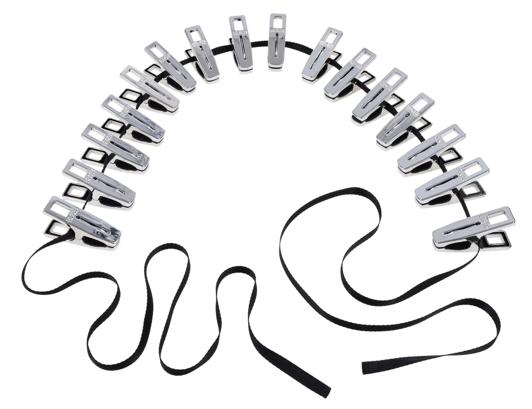 Sportsheets Edge Body Zipper Clothes Pins — 16 Silver-Plated Clamps - SP0337