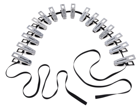Sportsheets Edge Body Zipper Clothes Pins — 16 Silver-Plated Clamps - SP0337