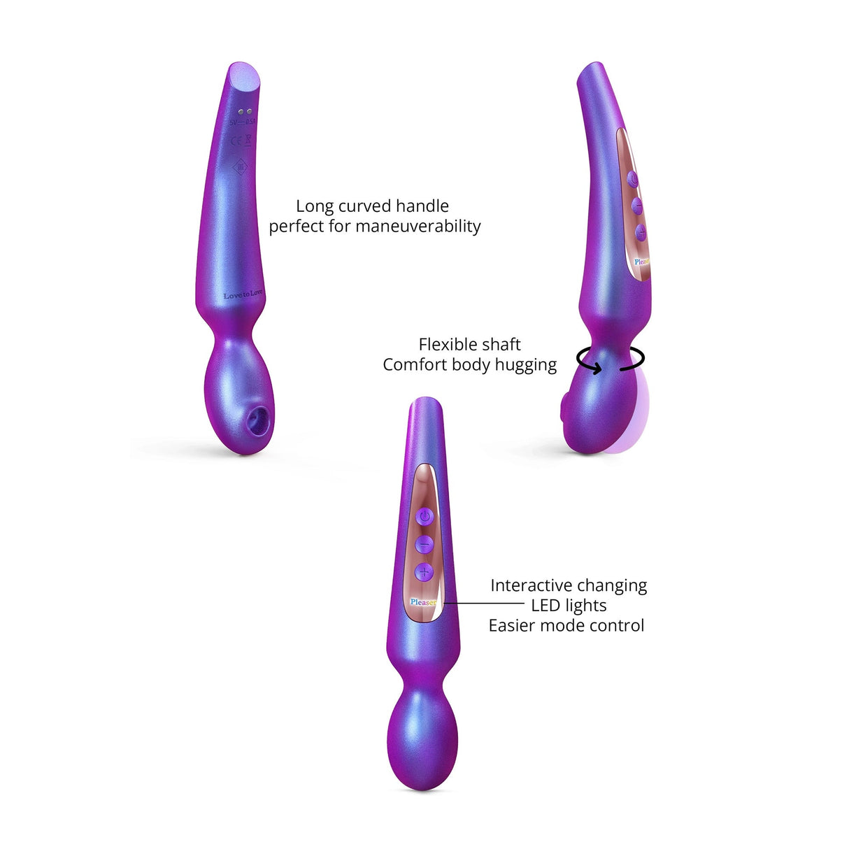 Love to Love Pleaser Iridescent Night Wand Vibrator - LV3524