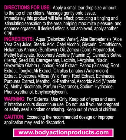 Hempleasure for Women 0.5 Oz 15 ml by Body Action