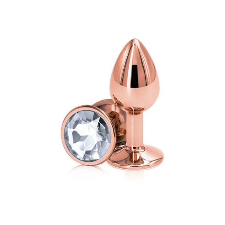 nsnovelties Rear Assets Small Anal Plug, Rose Gold/Clear - NSN0961-11